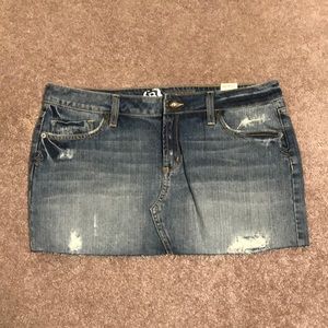 Jean mini skirt